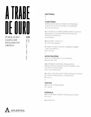 129. A TRABE DE OURO. PUBLICACIÓN GALEGA DE PENSAMENTO CRÍTICO