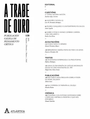 128. A TRABE DE OURO. PUBLICACIÓN GALEGA DE PENSAMENTO CRÍTICO