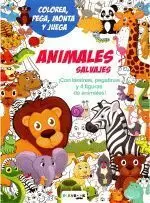 ANIMALES SALVAJES.COLOREA,PEGA,MONTA Y JUEGA