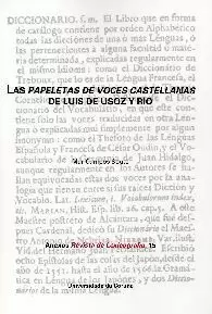 15.LAS PAPELETAS DE VOCES CASTELLANAS DE LUIS DE USOZ Y RIO