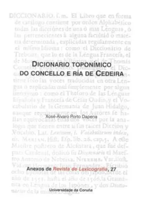 DICIONARIO TOPONIMICO DO CONCELLO E RIA DE CEDEIRA